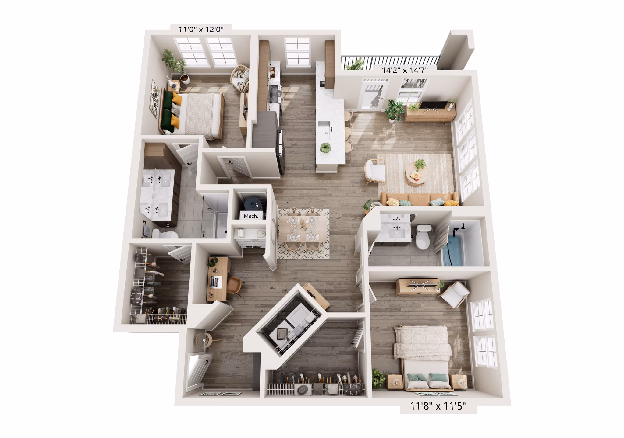 B4 floor plan at Alta Lofts on the Levee Apartments